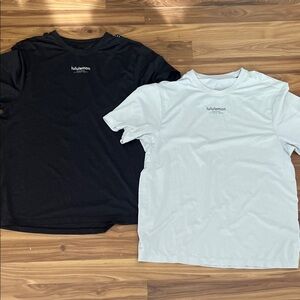 Lululemon Black and White T-Shirts bundle of two tee shirts